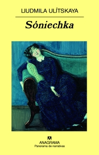 Cubierta de la edición de Anagrama de Sóniechka, con una ilustración con mujer joven recostada en un diván